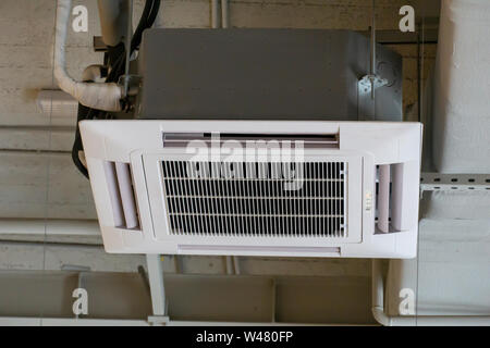 Air conditioning system installed on the ceiling Stock Photo
