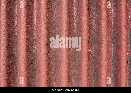 Red Lightweight Corrugated Bitumen Roof Background and Texture Stock Photo
