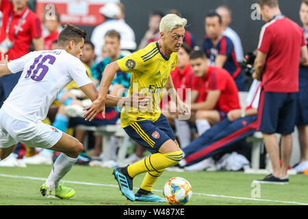 David Hancko of Fiorentina pulls on the shirt of Cristiano Ronaldo of  Juventus during the Serie A match at Allianz Stadium, Turin. Picture date:  20th April 2019. Picture credit should read: Jonathan