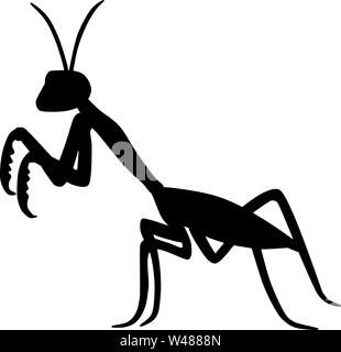 Praying Mantis Silhouette Bug Nature Insect Vector Stock Vector