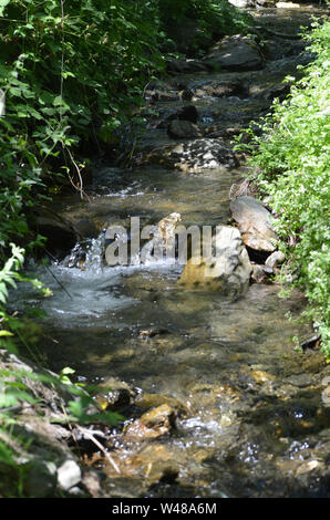 A stream in the Nuratau mountains, Central Uzbekistan Stock Photo