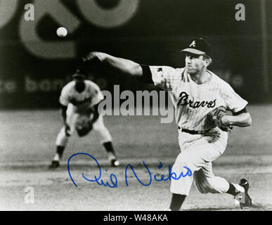 Star baseball pitcher Phil Niekro with the Braves in the 1960s Stock