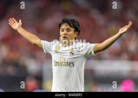 Houston, Texas, USA. 20th July, 2019. Real Madrid midfielder Luka Modric (10) during the International Champions Cup between Real Madrid and Bayern Munich FC at NRG Stadium in Houston, Texas. The final Bayern Munich wins 3-1. © Maria Lysaker/CSM/Alamy Live News Stock Photo