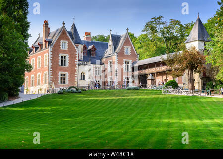 The Castle Clos Luce is a large Castle in the city of Amboise. The place is famous for being the official residence of Leonardo da Vinci. Stock Photo