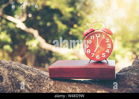 seven o'clock time to wake up for good health. 7 o'clock. Stock Photo