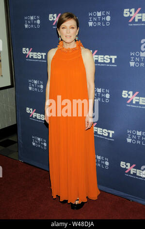 New York City, United States. 21st July, 2019. Actress Julianne Moore attends the 51Fest photo call in New York.The New York Premiere of 'After The Wedding'. Credit: SOPA Images Limited/Alamy Live News Stock Photo