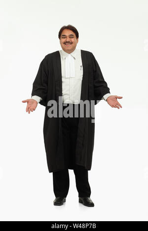 Lawyer explaining his case Stock Photo
