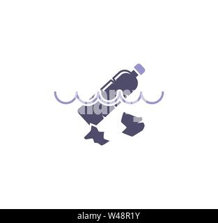 Plastic related icon on background for graphic and web design. Simple illustration. Internet concept symbol for website button or mobile app. Stock Vector