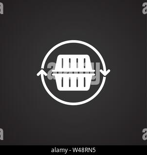 Plastic related icon on background for graphic and web design. Simple illustration. Internet concept symbol for website button or mobile app. Stock Vector