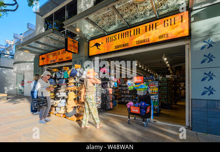 Exterior of Australia The Gift shop in popular touristic Hastings Street, Noosa Heads, Sunshine Coast, Queensland, QLD, Australia Stock Photo