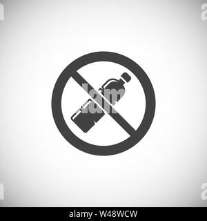 Plastic related icon on background for graphic and web design. Simple illustration. Internet concept symbol for website button or mobile app. Stock Vector