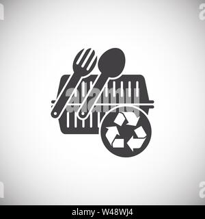 Plastic related icon on background for graphic and web design. Simple illustration. Internet concept symbol for website button or mobile app. Stock Vector