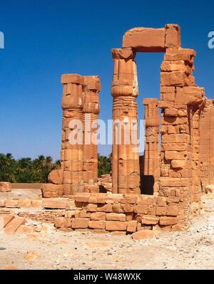 Ruines of Amun temple in Soleb in Sudan Stock Photo