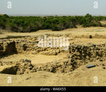 Ruin of old historic Archaeological excavations of Adulis, Zula, Eritrea Stock Photo