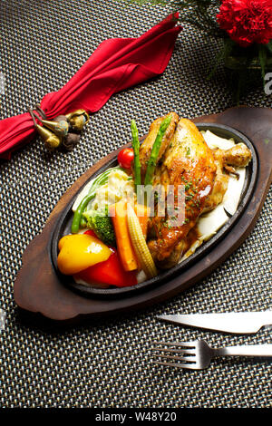 High angle view of a dish Stock Photo