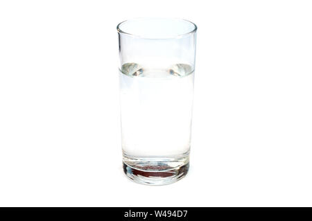 Stackpn clear clear water isolated on a white Stock Photo