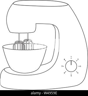 Stand mixer icon. Outline illustration Stock Vector