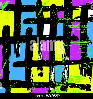 geometric abstract color pattern in graffiti style. Quality vector illustration for your design Stock Vector