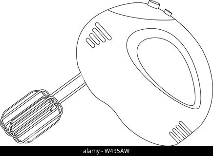 Hand mixer icon. Kitchen appliance Stock Vector