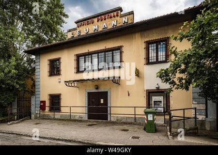 Italy Piedmont Turin - Collegno  Worker Village Leumann ( Villaggio Operaio Leumann - Post office Stock Photo