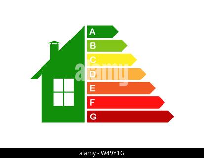 Energy-efficient house, the concept of energy efficiency of housing. Stock Vector