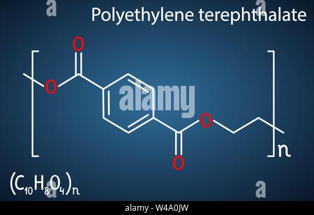 Polyethylene terephthalate (PET, PETE) polyester plastic, chemical ...
