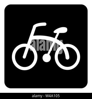 A black and white Bicycle icon illustration Stock Vector