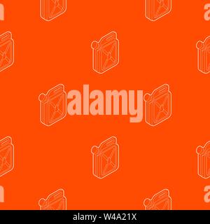 Jerrycan pattern vector orange Stock Vector