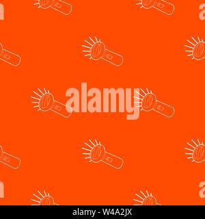 Flashlight pattern vector orange Stock Vector