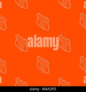 Route 66 pattern vector orange Stock Vector
