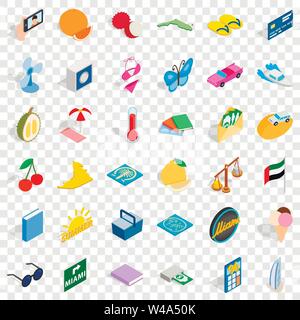 Happiness icons set, isometric style Stock Vector