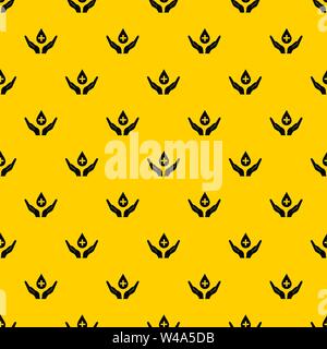 Hands holding blood drop pattern vector Stock Vector