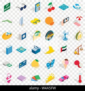 Letter icons set, isometric style Stock Vector