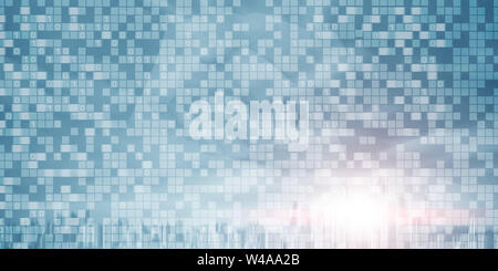 Digital Binary Code Business background. Matrix Abstract futuristic wallpaper. Stock Photo