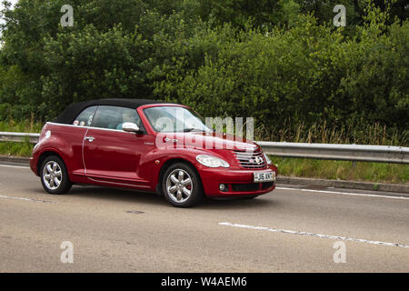 2017 Red American Chrysler PT Cruiser Touring A; Festival of Transport in the seaside town of Fleetwood, Lancashire, UK Stock Photo
