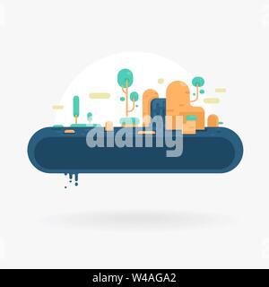 Vector illustration symbol Template Waterfall eps 8 file format Stock Vector