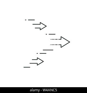 Transfer arrows outline icon. linear style sign for mobile concept and web design. Left right arrows simple line vector icon. Symbol, logo illustratio Stock Vector