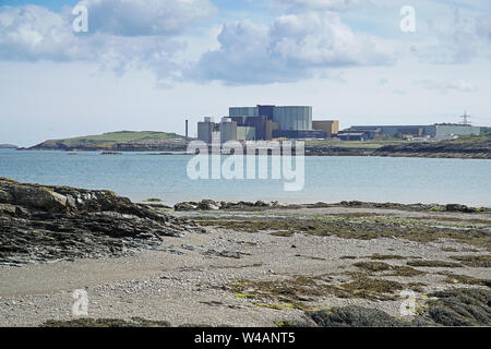 Wylfa Nuclear Power Station, Anglesey, Wales Stock Photo