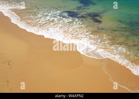 Waves in the beach, known as La Concha, in San Sebastian city. Stock Photo