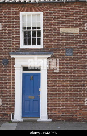 Detail of Montague House where George Orwell lived from1932-1941 in Southwold, Suffolk, UK Stock Photo
