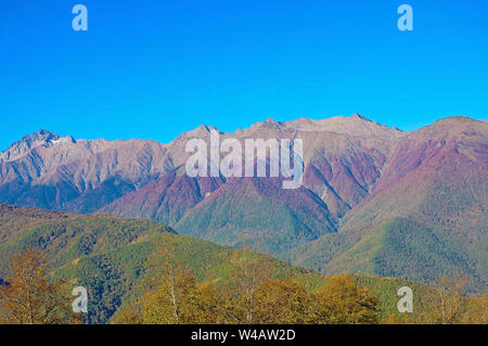 High mountains of the Caucasus in Sochi Stock Photo