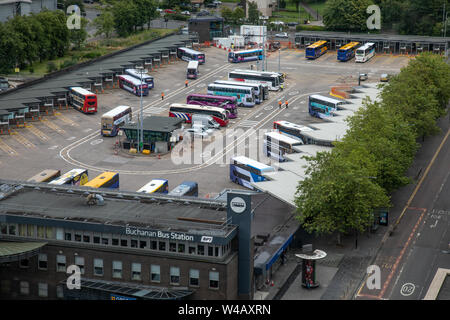 A view of Buchanan Bus Station in Glasgow city centre Stock Photo