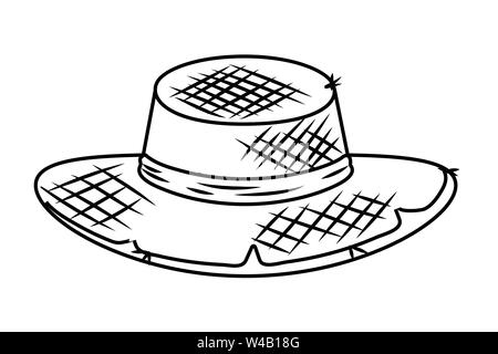 Cartoon Doodle of a Farmers Hat Stock Vector - Illustration of hand, clip:  147735534