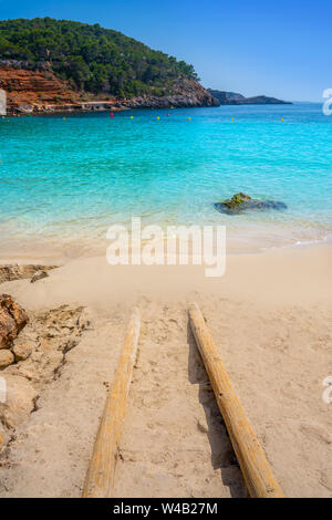 Ibiza Cala Salada and Saladeta in Balearic Islands of spain Stock Photo