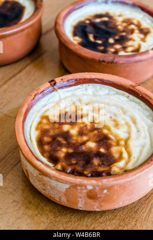 Turkish Dssert Rice Pudding Sutlac / Custard. Traditional Food. Stock Photo