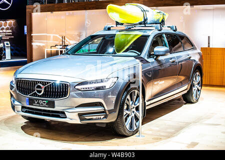 Brussels Jan 19 Volvo V90 Cross Country Station Wagon Brussels Motor Show Spa Platform Executive Estate Manufactured By Swedish Volvo Cars Stock Photo Alamy