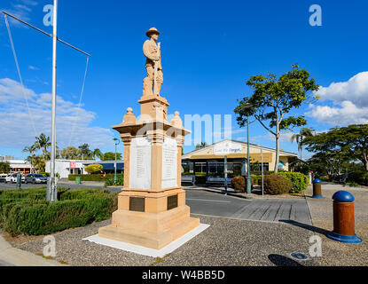 Lest We Forget war memorial in the town centre of Tewantin, Sunshine Coast, Queensland, QLD, Australia Stock Photo