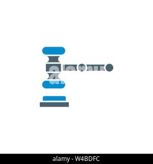 Auction Gavel related vector glyph icon. Stock Vector