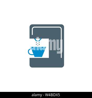 Coffee Maker related vector glyph icon. Stock Vector