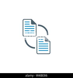 File Exchange related vector glyph icon. Stock Vector